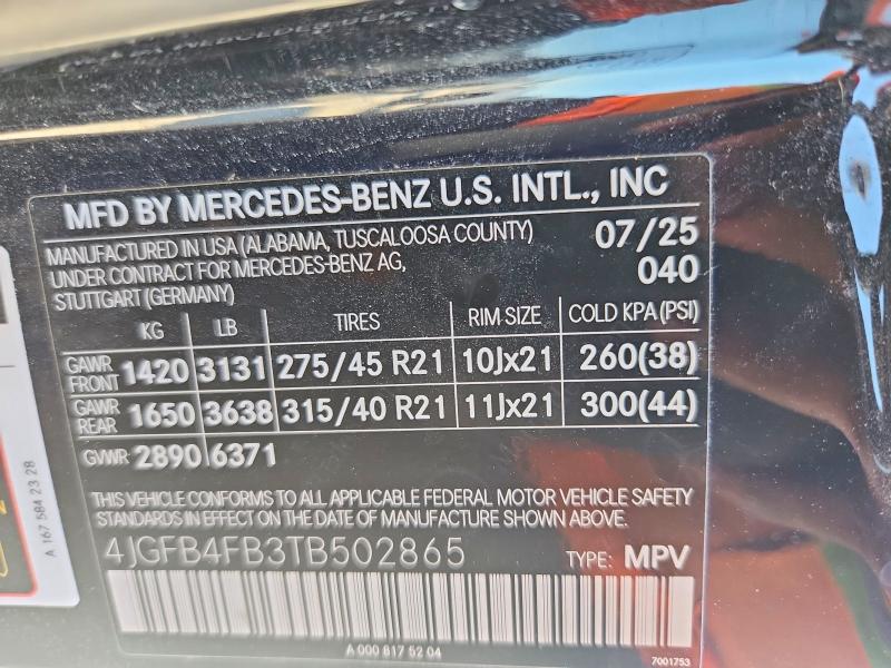 Aukcja sprzedaży 2026 Mercedes-benz Gle, vin: 4JGFB4FB3TB502865, numer aukcji: 68169666