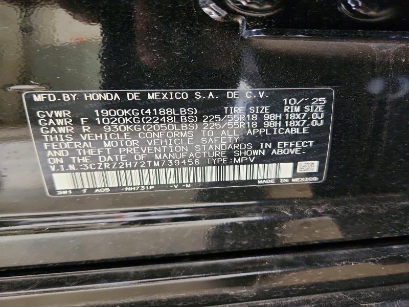 Aukcja sprzedaży 2026 Honda Hr-v, vin: 3CZRZ2H72TM739456, numer aukcji: 67432606