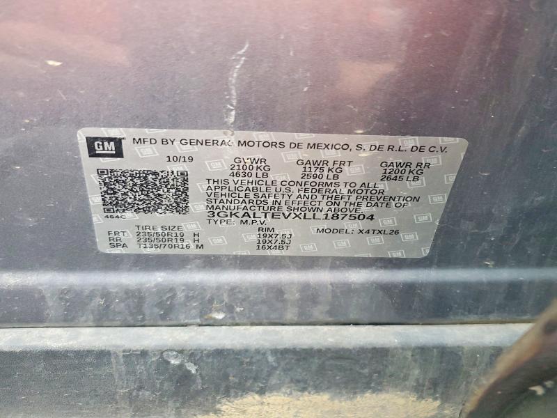 Aukcja sprzedaży 2020 Gmc Terrain, vin: 3GKALTEVXLL187504, numer aukcji: 69879246