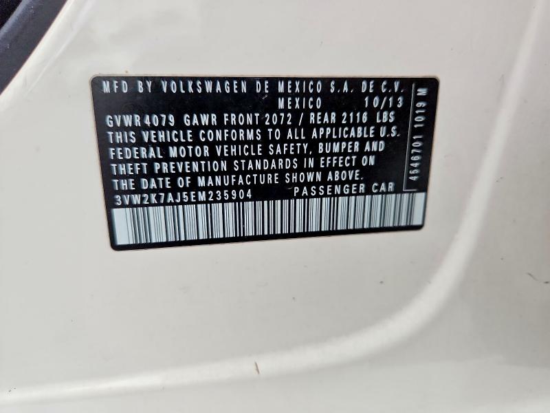 Aukcja sprzedaży 2014 Volkswagen Jetta, vin: 3VW2K7AJ5EM235904, numer aukcji: 69320016