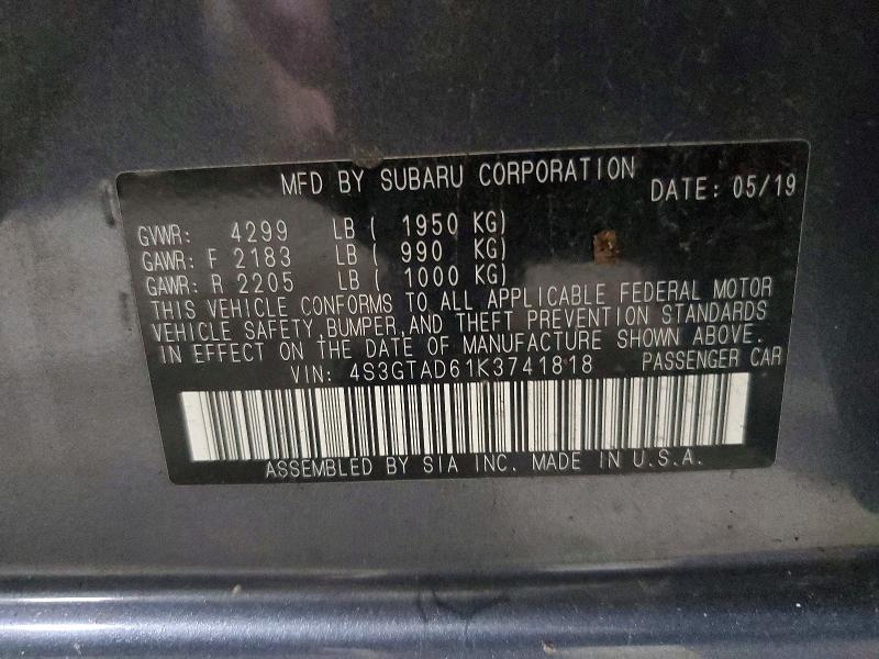 Aukcja sprzedaży 2019 Subaru Impreza, vin: 4S3GTAD61K3741818, numer aukcji: 69545036