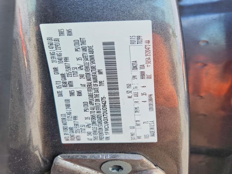 Продажа на аукционе авто 2013 Ford Escape, vin: 1FMCU9GX7DUD94275, номер лота: 68386596