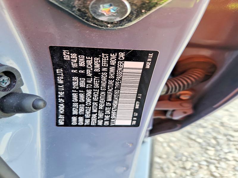 Aukcja sprzedaży 2021 Honda Civic, vin: SHHFK7H45MU415163, numer aukcji: 68953126
