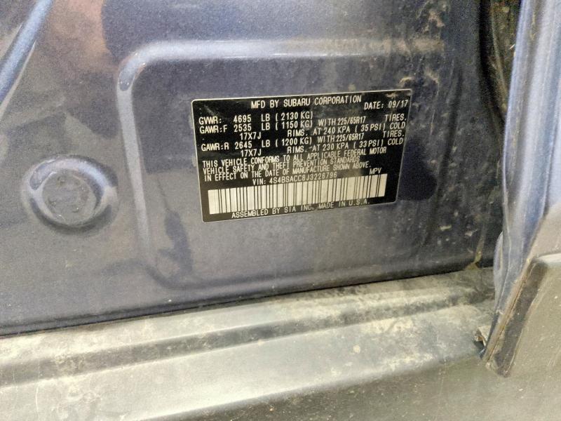 67003696 :رقم المزاد ، 4S4BSACC8J3226796 vin ، 2018 Subaru Outback مزاد بيع