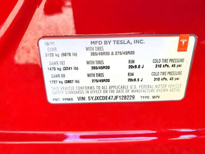 2018 Tesla Model X მანქანა იყიდება აუქციონზე, vin: 5YJXCDE47JF128229, აუქციონის ნომერი: 68206806