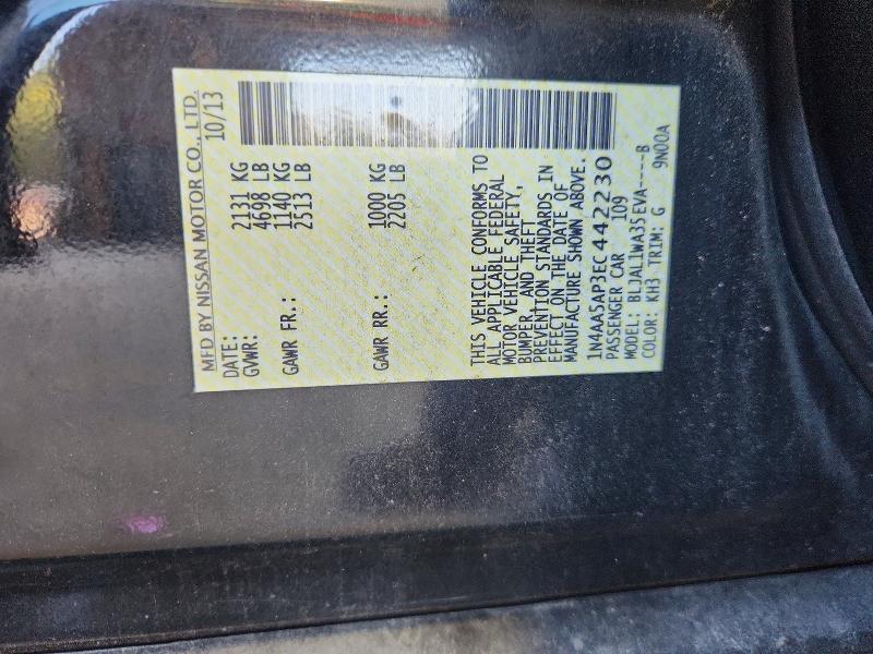 69488036 :رقم المزاد ، 1N4AA5AP3EC442230 vin ، 2014 Nissan Maxima مزاد بيع