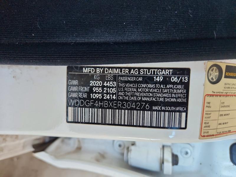 Aukcja sprzedaży 2014 Mercedes-benz C, vin: WDDGF4HBXER304276, numer aukcji: 68374826