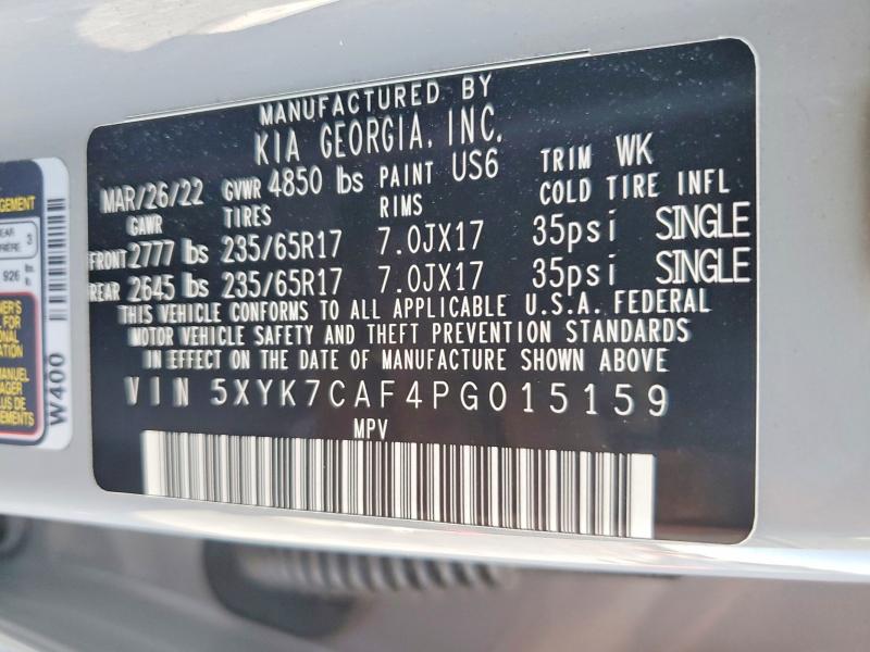 67681006 :رقم المزاد ، 5XYK7CAF4PG015159 vin ، 2023 Kia Sportage مزاد بيع