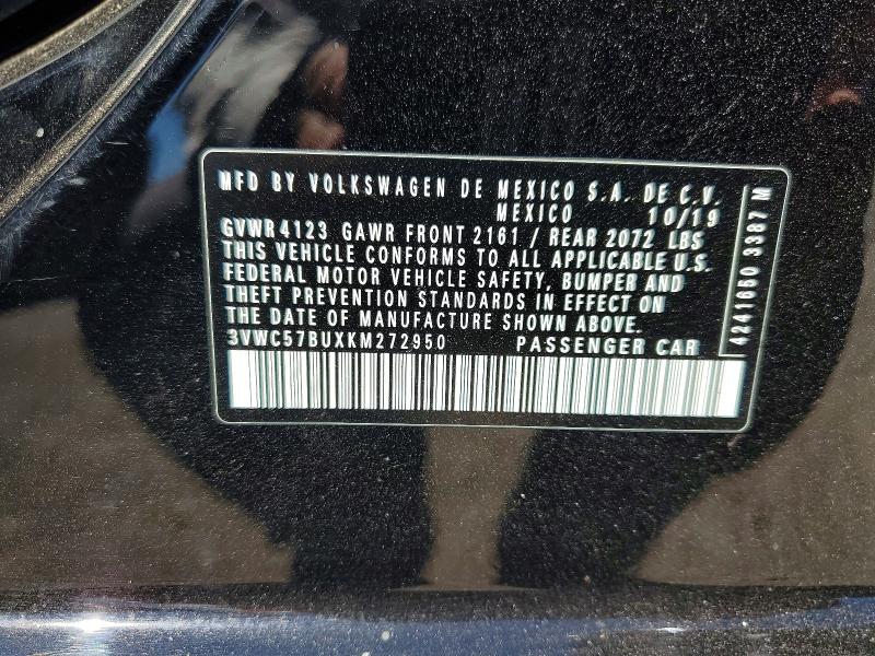 Aukcja sprzedaży 2019 Volkswagen Jetta, vin: 3VWC57BUXKM272950, numer aukcji: 66855536