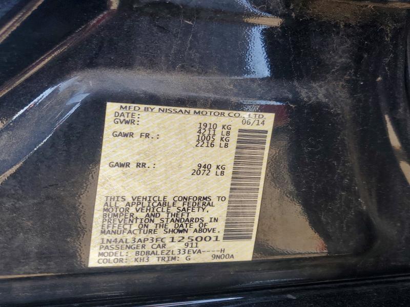 Aukcja sprzedaży 2015 Nissan Altima, vin: 1N4AL3AP3FC125001, numer aukcji: 68977446