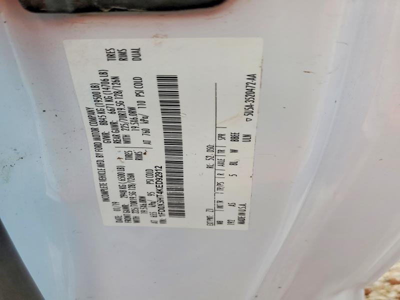 70422116 :رقم المزاد ، 1FD0X5HT4KED92912 vin ، 2019 Ford F550 مزاد بيع