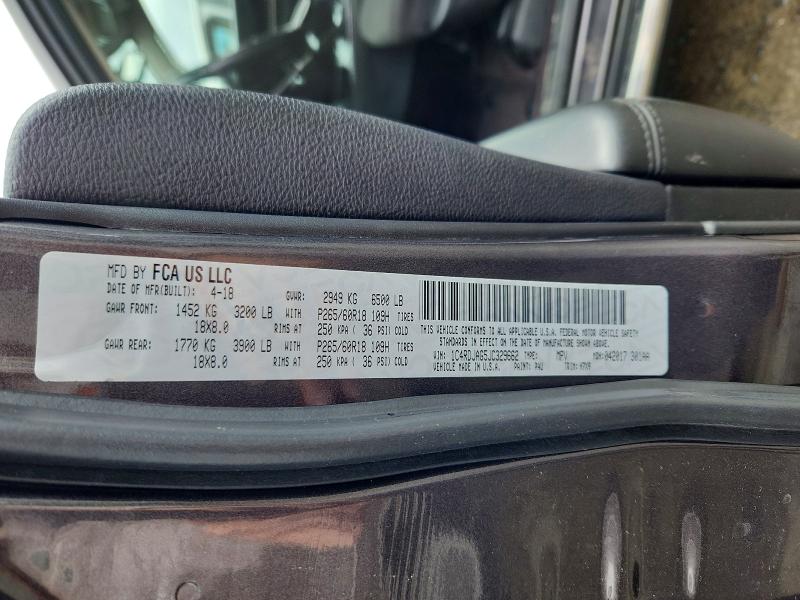 68102096 :رقم المزاد ، 1C4RDJAG5JC329662 vin ، 2018 Dodge Durango مزاد بيع