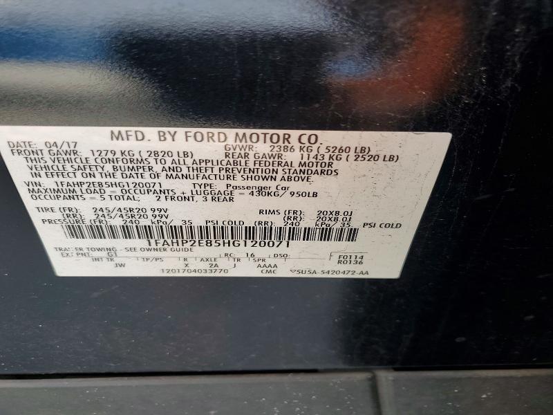 Продажа на аукционе авто 2017 Ford Taurus, vin: 1FAHP2E85HG120071, номер лота: 69327196