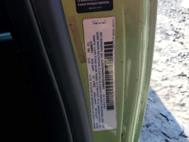 Продаж на аукціоні авто 2002 Volkswagen New Beetle, vin: 3VWDD21C52M403477, номер лоту: 67912706