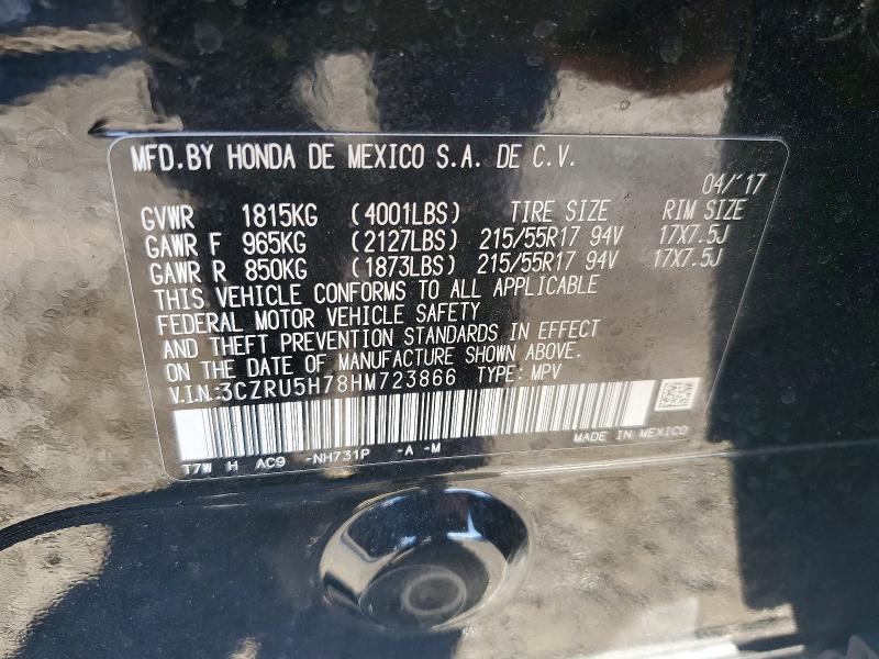 Aukcja sprzedaży 2017 Honda Hr-v, vin: 3CZRU5H78HM723866, numer aukcji: 69880846