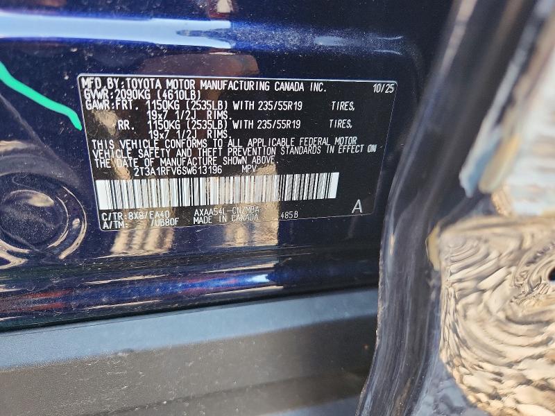 67104526 :رقم المزاد ، 2T3A1RFV6SW613196 vin ، 2025 Toyota Rav4 مزاد بيع