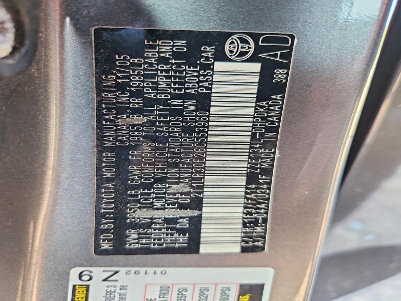 Aukcja sprzedaży 2006 Toyota Matrix, vin: 2T1LR30E26C553960, numer aukcji: 68858536
