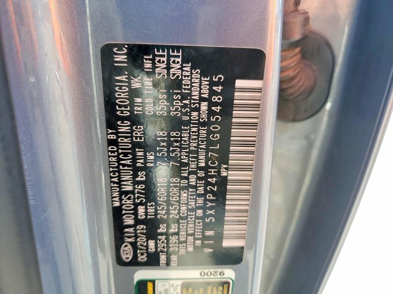 67343026 :رقم المزاد ، 5XYP24HC7LG054845 vin ، 2020 Kia Telluride مزاد بيع