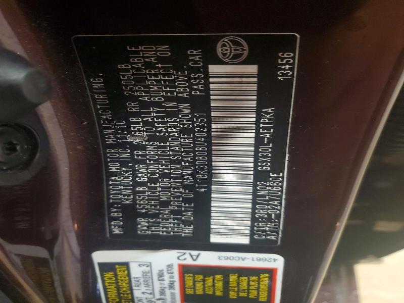 66913346 :رقم المزاد ، 4T1BK3DB0BU402351 vin ، 2011 Toyota Avalon مزاد بيع