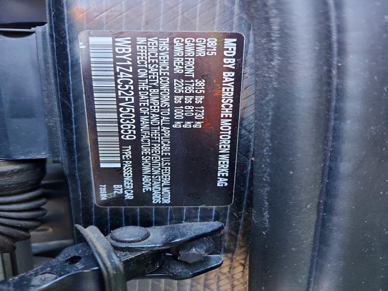 Продаж на аукціоні авто 2015 Bmw I3, vin: WBY1Z4C52FV503659, номер лоту: 68695626