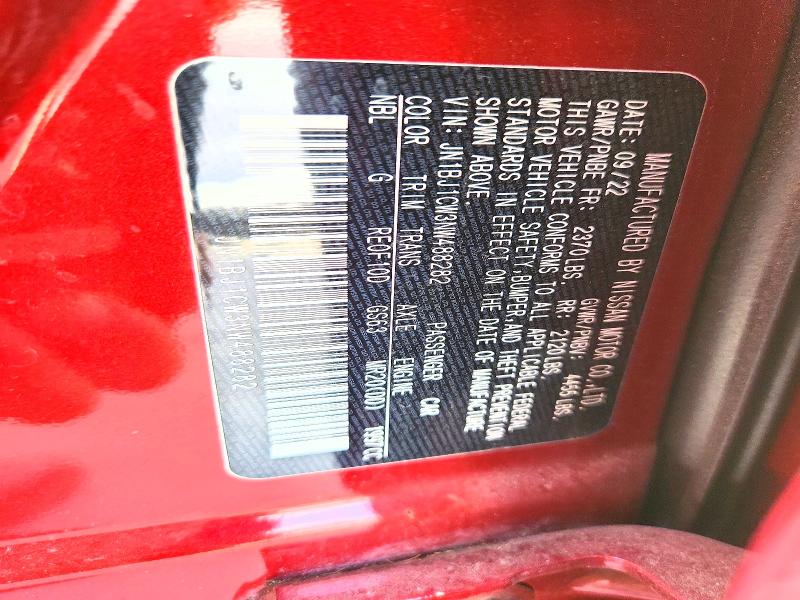 Aukcja sprzedaży 2022 Nissan Rogue Sport, vin: JN1BJ1CW3NW488282, numer aukcji: 68774366