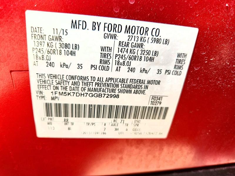 Auction sale of the 2016 Ford Explorer, vin: 1FM5K7DH7GGB72998, lot number: 68083406