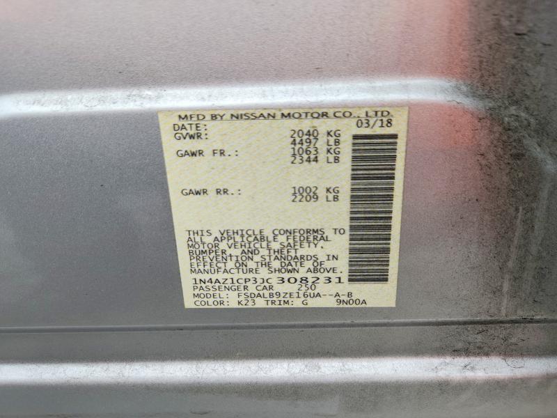 69958526 :رقم المزاد ، 1N4AZ1CP3JC308231 vin ، 2018 Nissan Leaf مزاد بيع
