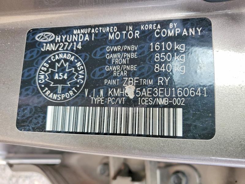 Продаж на аукціоні авто 2014 Hyundai Accent, vin: KMHCT5AE3EU160641, номер лоту: 69173756