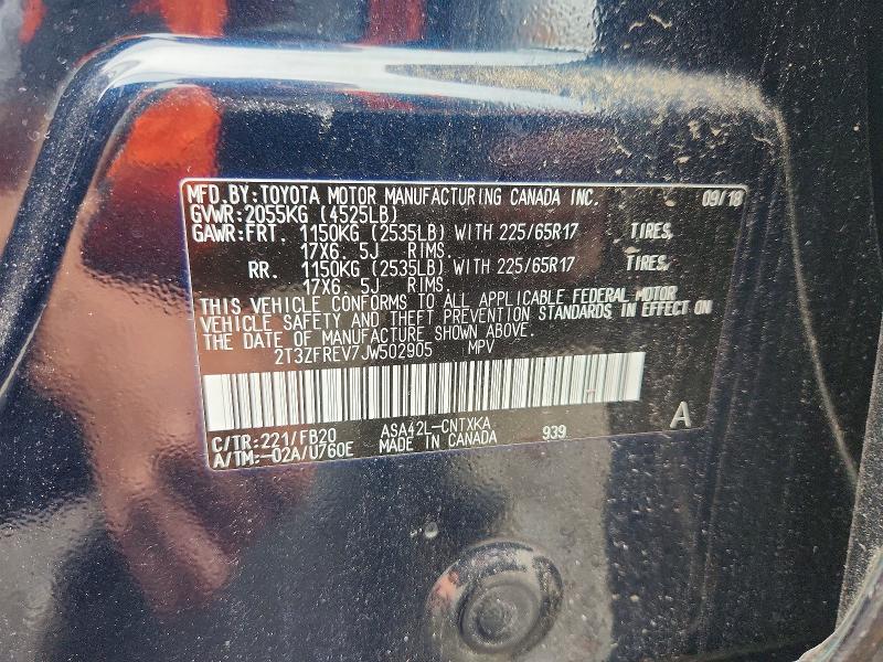 69518356 :رقم المزاد ، 2T3ZFREV7JW502905 vin ، 2018 Toyota Rav4 مزاد بيع