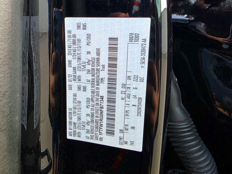 Aukcja sprzedaży 2022 Ford F150, vin: 1FTFW1RG0NFB71348, numer aukcji: 69060006