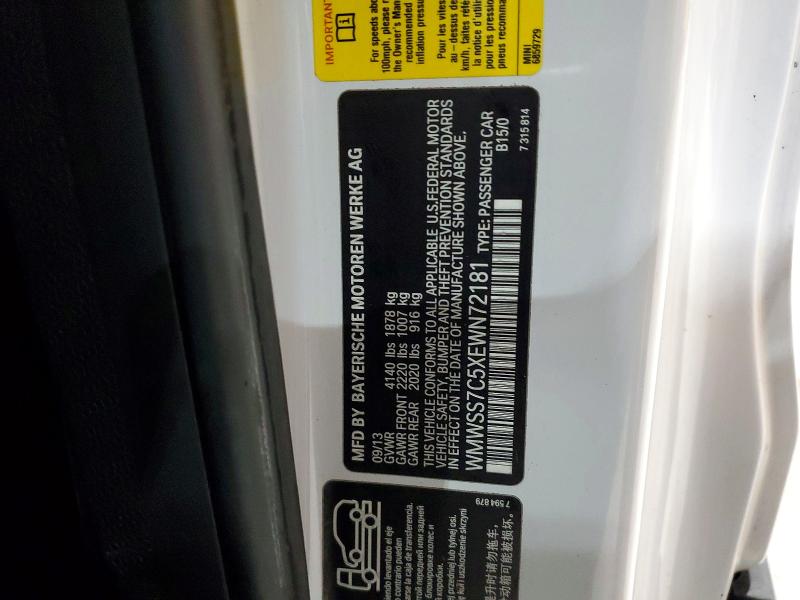 Продажа на аукционе авто 2014 Mini Cooper, vin: WMWSS7C5XEWN72181, номер лота: 67600026