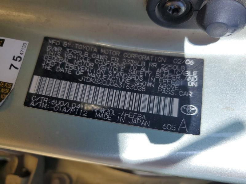 Aukcja sprzedaży 2006 Toyota Prius, vin: JTDKB20U063163028, numer aukcji: 71032616