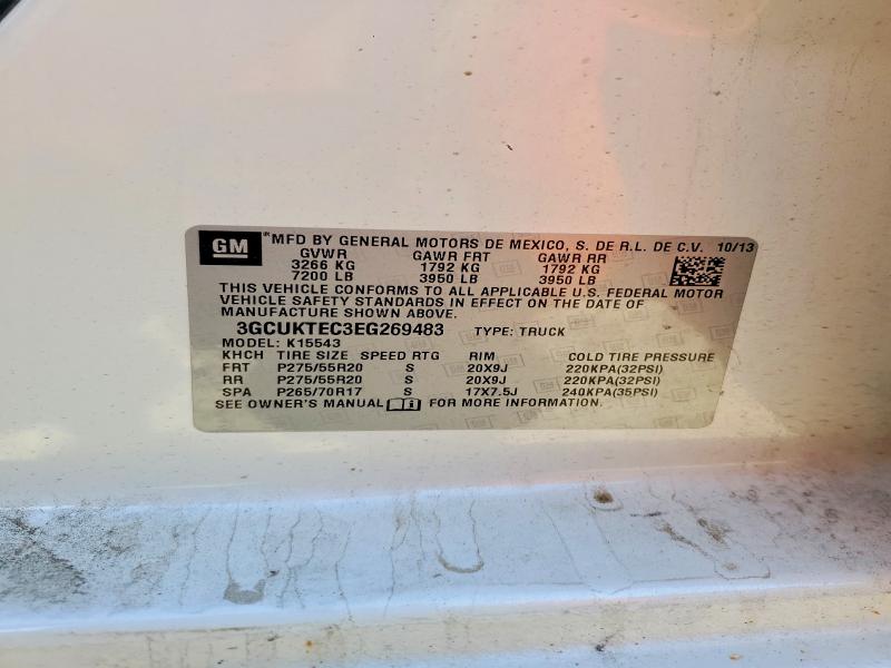 Продаж на аукціоні авто 2014 Chevrolet Silverado, vin: 3GCUKTEC3EG269483, номер лоту: 70729126