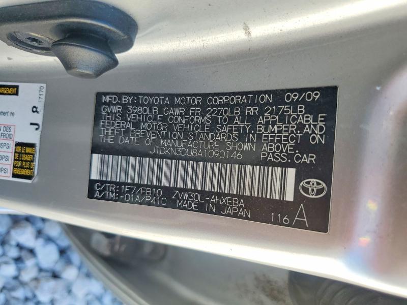 Продаж на аукціоні авто 2010 Toyota Prius, vin: JTDKN3DU8A1090146, номер лоту: 70550376
