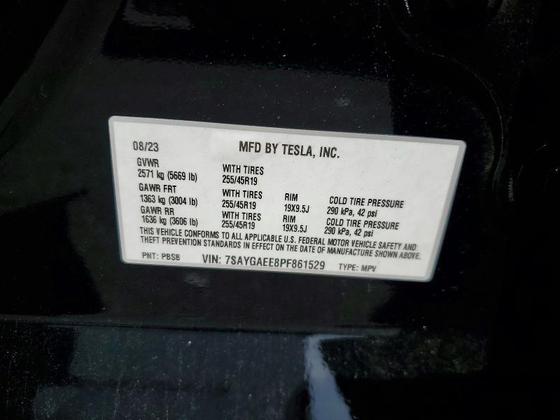 67796556 :رقم المزاد ، 7SAYGAEE8PF861529 vin ، 2023 Tesla Model Y مزاد بيع
