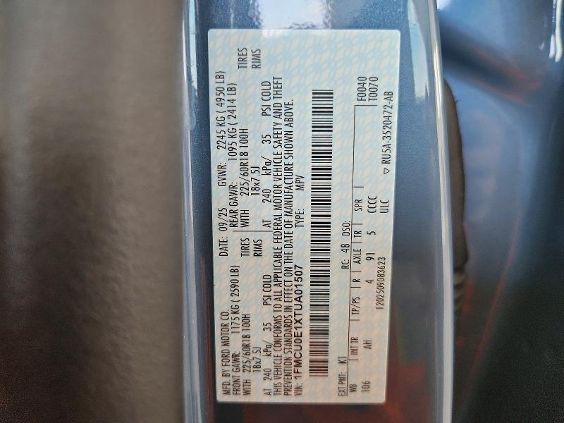 Aukcja sprzedaży 2026 Ford Escape, vin: 1FMCU0E1XTUA01507, numer aukcji: 67783356