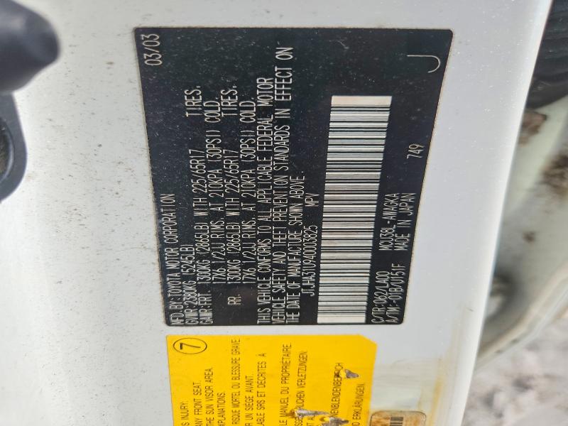 67604706 :رقم المزاد ، JTJHA31U940003825 vin ، 2004 Lexus Rx مزاد بيع