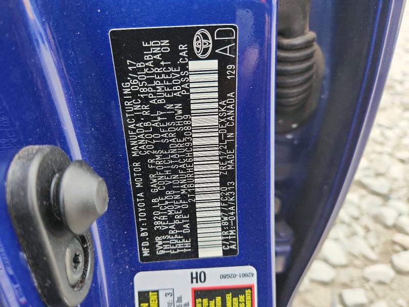 Продажа на аукционе авто 2017 Toyota Corolla, vin: 2T1BURHE6HC930889, номер лота: 69440856