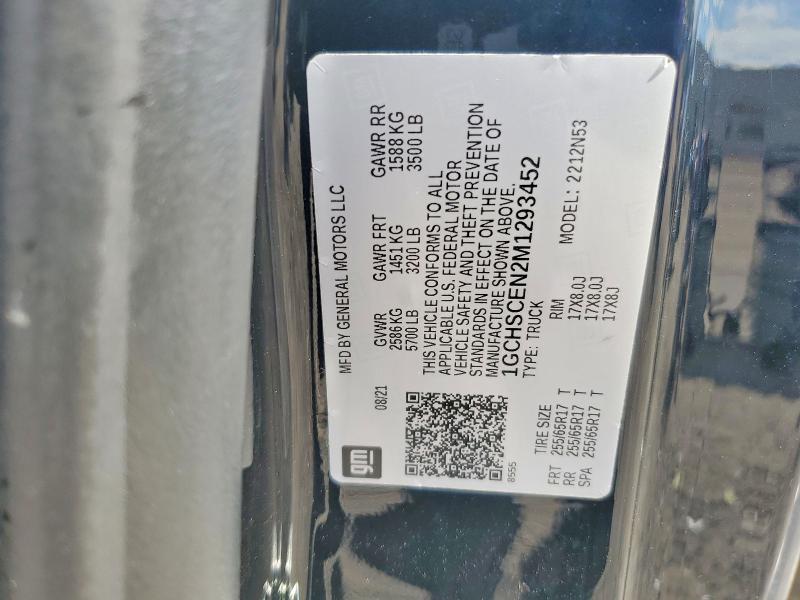 Aukcja sprzedaży 2021 Chevrolet Colorado, vin: 1GCHSCEN2M1293452, numer aukcji: 68364296