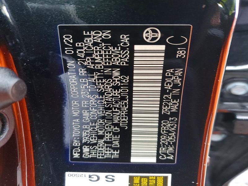 Продажа на аукционе авто 2020 Toyota Corolla, vin: JTDEPRAE5LJ101162, номер лота: 67745246