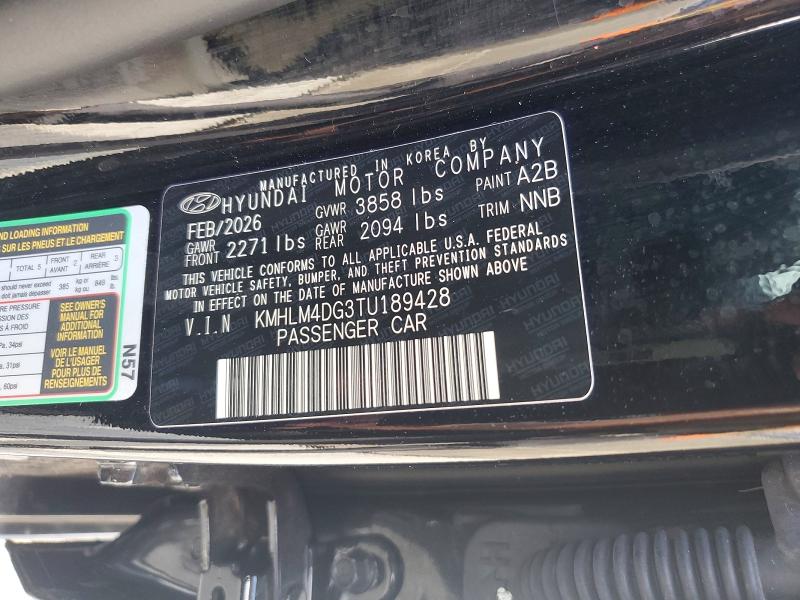 Aukcja sprzedaży 2026 Hyundai Elantra, vin: KMHLM4DG3TU189428, numer aukcji: 68496256