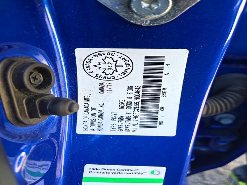 2018 Honda Civic მანქანა იყიდება აუქციონზე, vin: 2HGFC2E55JH004643, აუქციონის ნომერი: 70272516