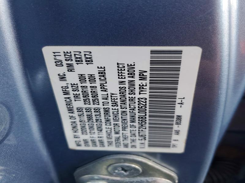 Продажа на аукционе авто 2011 Honda Accord Crosstour, vin: 5J6TF2H56BL005223, номер лота: 68573976