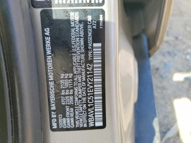 Auction sale of the 2014 Bmw X1, vin: WBAVL1C51EVY21142        , lot number: 68485536