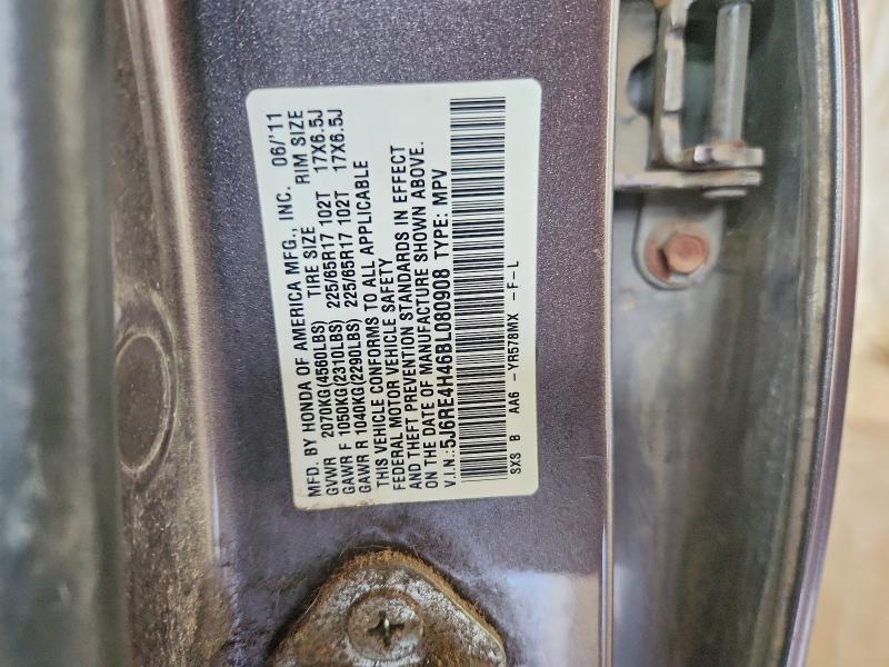 68751136 :رقم المزاد ، 5J6RE4H46BL080908 vin ، 2011 Honda Cr-v مزاد بيع