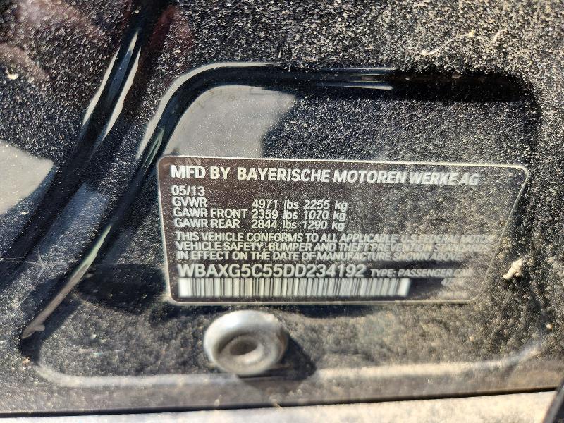 Продаж на аукціоні авто 2013 Bmw 528, vin: WBAXG5C55DD234192, номер лоту: 71217556