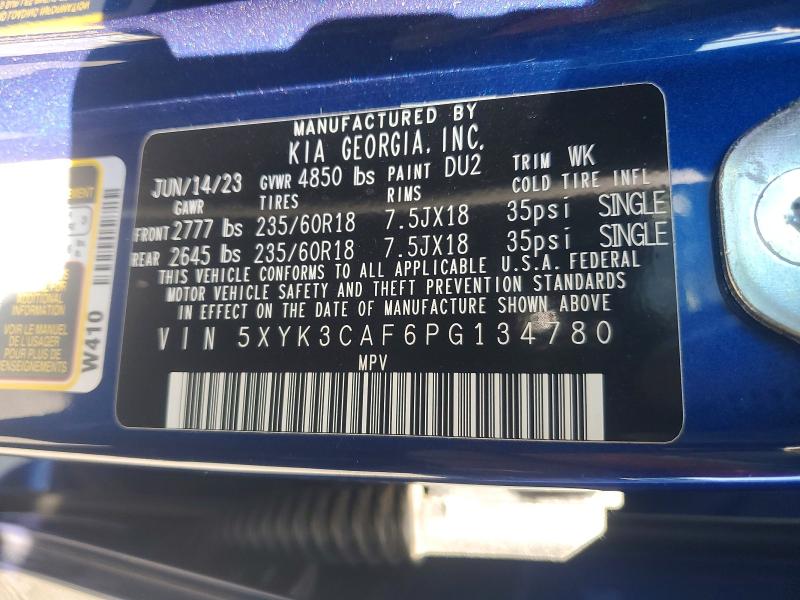 Aukcja sprzedaży 2023 Kia Sportage, vin: 5XYK3CAF6PG134780, numer aukcji: 70132966