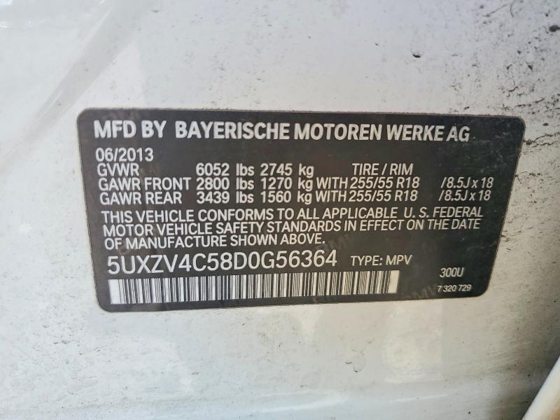 Aukcja sprzedaży 2013 Bmw X5, vin: 5UXZV4C58D0G56364, numer aukcji: 68100386