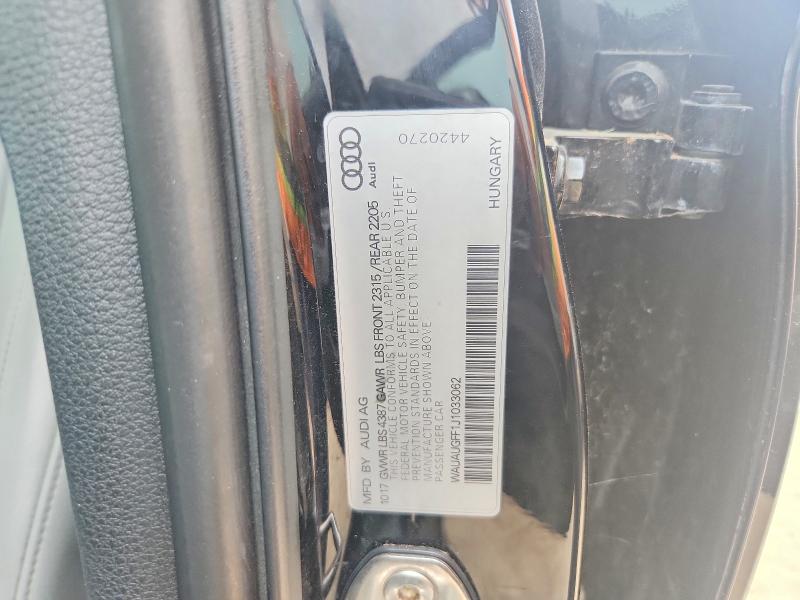 Aukcja sprzedaży 2018 Audi A3, vin: WAUAUGFF1J1033062, numer aukcji: 67452416