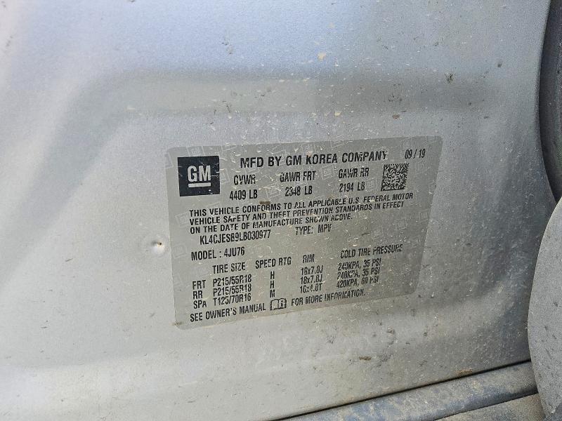 68953986 :رقم المزاد ، KL4CJESB9LB030977 vin ، 2020 Buick Encore مزاد بيع